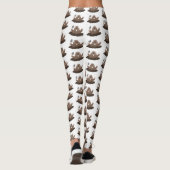 Funny zakgopher digging cartoon illustratie leggings (Achterkant)