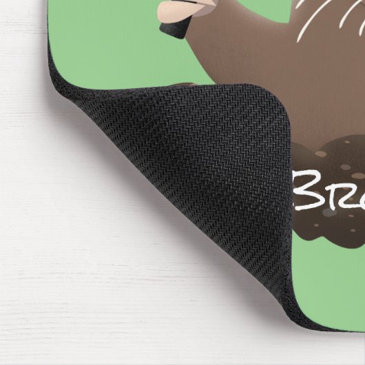 Funny zakgopher digging cartoon illustratie muismat (Hoek)