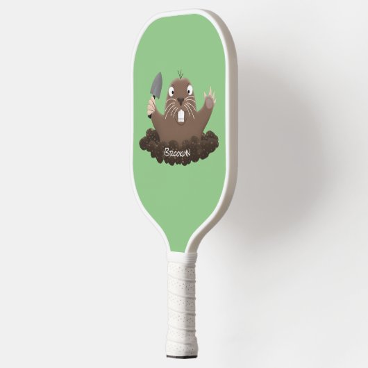 Funny zakgopher digging cartoon illustratie pickleball paddle (Links)