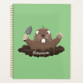 Funny zakgopher digging cartoon illustratie planner (Voorkant)