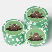 Funny zakgopher digging cartoon illustratie poker chips