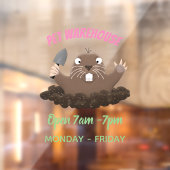 Funny zakgopher digging cartoon illustratie raamsticker (Vel 2)