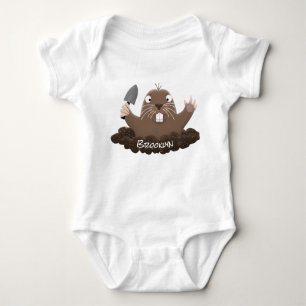 Funny zakgopher digging cartoon illustratie romper