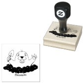 Funny zakgopher digging cartoon illustratie rubberstempel (Gestempeld)