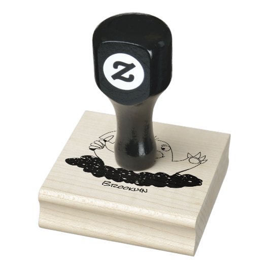 Funny zakgopher digging cartoon illustratie rubberstempel (Stempel)