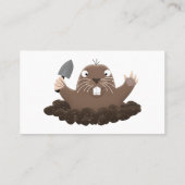 Funny zakgopher digging cartoon illustratie visitekaartje (Achterkant)