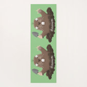 Funny zakgopher digging cartoon illustratie yogamat (Achterkant)