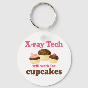 Funny zal voor Cupcakes röntgentechnologie werken Sleutelhanger