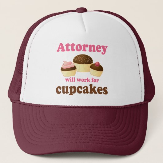 Funny zal werken voor Cupcakes Attorney Trucker Pet (Voorkant)