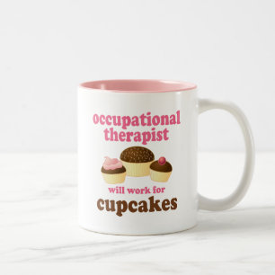 Funny zal werken voor cupcakes, bedwelmingstherapi tweekleurige koffiemok