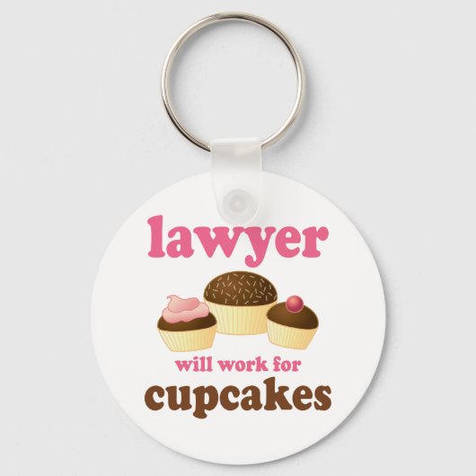 Funny zal werken voor Cupcakes Lawyer Sleutelhanger (Voorkant)