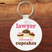 Funny zal werken voor Cupcakes Lawyer Sleutelhanger (Voorkant)