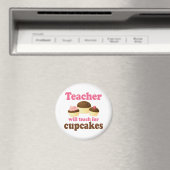 Funny zal werken voor Cupcakes leraar Magneet (Insitu (Vaatwasser))
