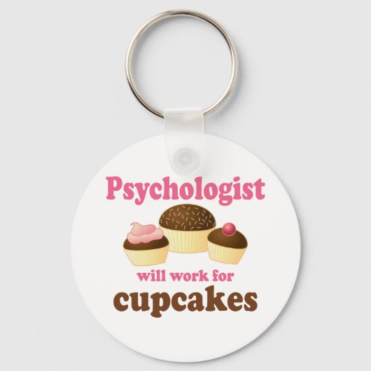 Funny zal werken voor Cupcakes Psycholoog Sleutelhanger (Voorkant)