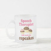 Funny zal werken voor Cupcakes Speech Therapist Matglas Koffiemok (Links)