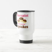 Funny zal werken voor Cupcakes Therapist Reisbeker (Voorkant links)