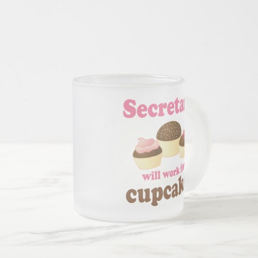 Funny zal werken voor de minister van Cupcakes Matglas Koffiemok (Voorkant rechts)