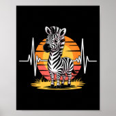 Funny Zebra Art For Men Women Kids Zebra Animal Pr Poster (Voorkant)