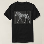 Funny Zebra Barcode Africa Safari Zebra T-shirt (Design voorkant)