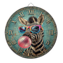 Funny Zebra Bubble Gum Colorful Quirky Safari