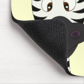 Funny zebra cartoon gele naam kinder mousepad muismat (Hoek)