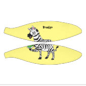 Funny zebra cartoon illustration basketbal (Panelen)