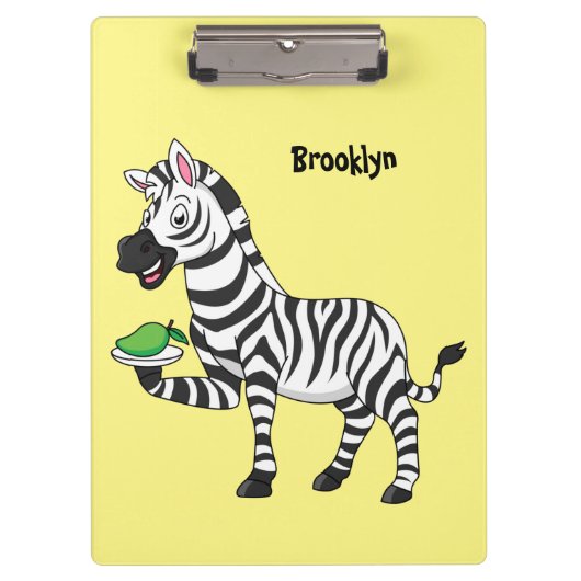 Funny zebra cartoon illustration klembord (Voorkant)