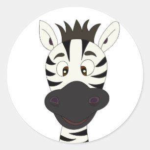 Funny zebra cartoon kinder stickers