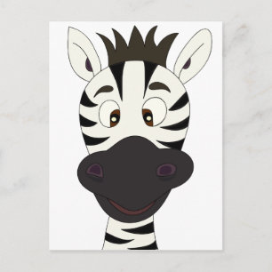 Funny zebra cartoon kinderen briefkaart