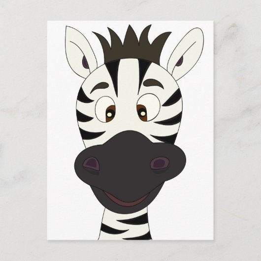 Funny zebra cartoon kinderen briefkaart (Voorkant)