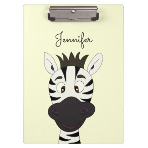 Funny zebra cartoon kinderen klembord