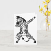 Funny Zebra Dab Dabbing Zoo Afrika Safari Dier L Kaart (Gele Bloem)