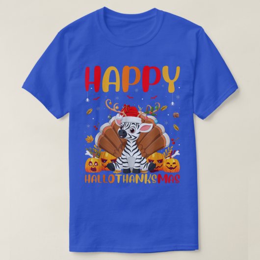 Funny Zebra Dierenvriend Happy Zebra HelloBedanktM T-shirt (Design voorkant)