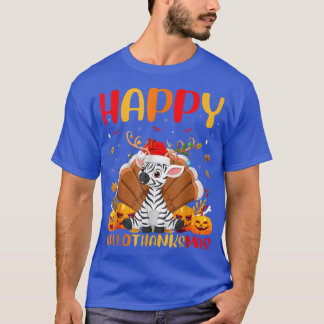 Funny Zebra Dierenvriend Happy Zebra HelloBedanktM T-shirt