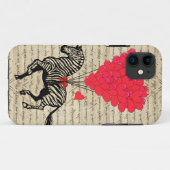 Funny  zebra- en hartballonnen Case-Mate iPhone case (Achterkant (horizontaal))