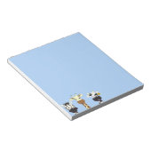 Funny zebra giraffe koe cartoon kinderen notitieblok (Schuin)