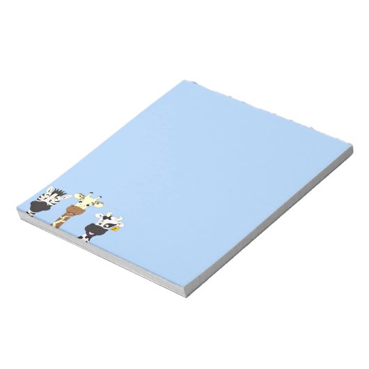Funny zebra giraffe koe cartoon kinderen notitieblok (Linkerzijde)