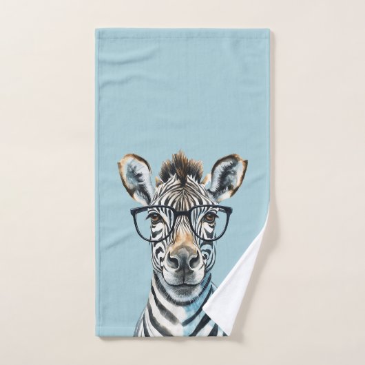 Funny Zebra Het dragen van een bril Bad Handdoek (Handdoek)