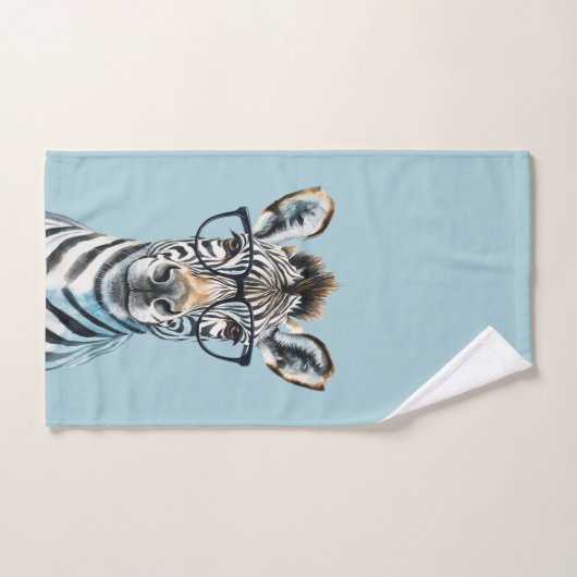 Funny Zebra Het dragen van een bril Bad Handdoek (Handdoek)