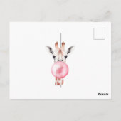 Funny Zebra Het dragen van een bril Briefkaart (Achterkant)