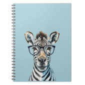 Funny Zebra Het dragen van een bril Notitieboek (Voorkant)