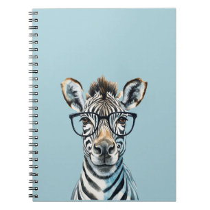Funny Zebra Het dragen van een bril Notitieboek
