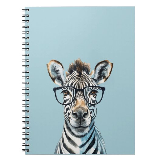 Funny Zebra Het dragen van een bril Notitieboek (Voorkant)