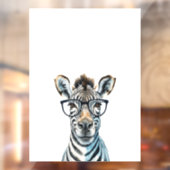 Funny Zebra Het dragen van een bril Raamsticker (Vel 2)