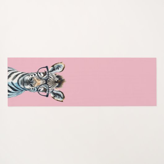 Funny Zebra Het dragen van een bril Yogamat (Achterkant (horizontaal))