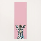 Funny Zebra Het dragen van een bril Yogamat (Achterkant)