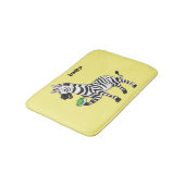 Funny zebra illustratie cartoon badmat (Gekanteld)