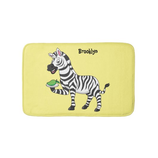 Funny zebra illustratie cartoon badmat (Voorkant)