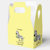 Funny zebra illustratie cartoon bedankdoosjes (Geopend)