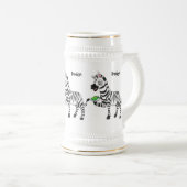 Funny zebra illustratie cartoon bierpul (Voorkant rechts)